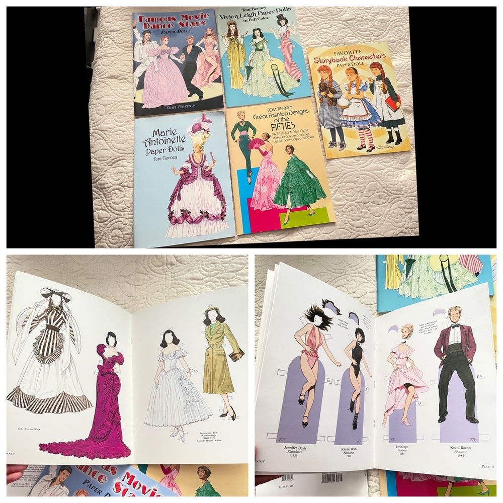 Tom Tierney Marie Antoinette, famous Movie, Vivien Leigh, Storybook Paper Dolls.